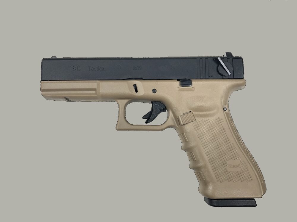 WE GBB Gas Pistol R18C Gen4 - Black/Tan