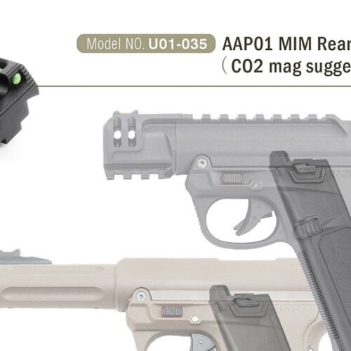 AA MIM Fiber-Optic Metal Rear Sight for AAP-01 - Black