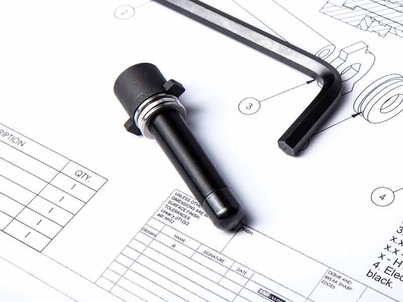 Steel Spring Guide w/Bearing, Scorpion EVO 3 - A1