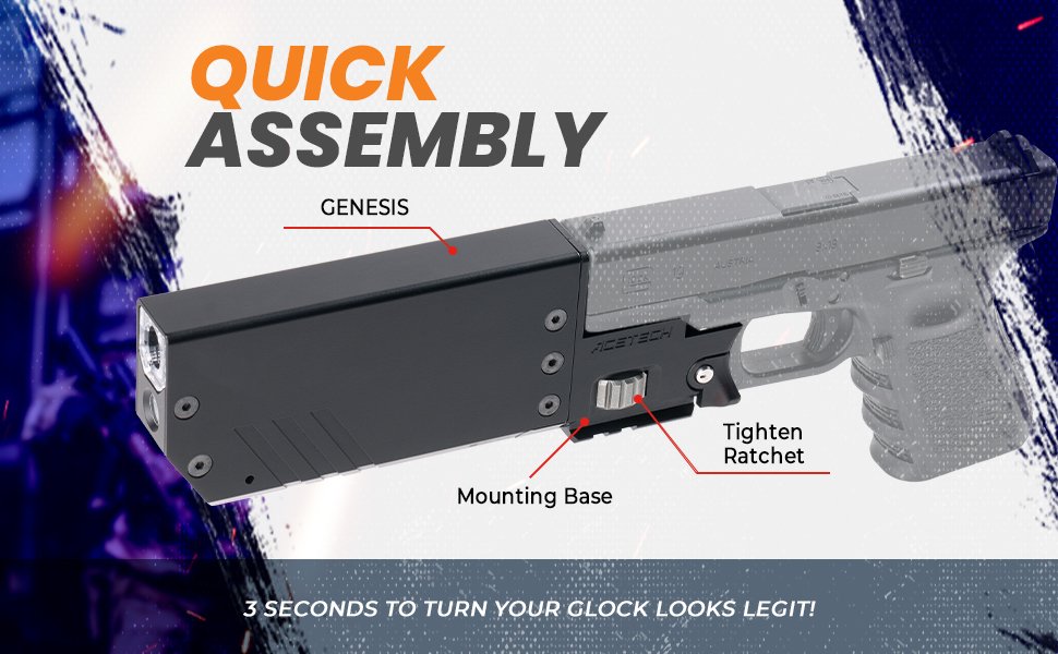 AceTech GENESIS BIFROST Compact G-19 Tracer Unit - Black