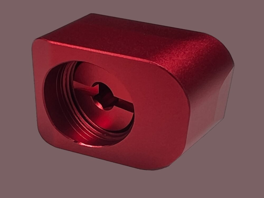 AA CNC Aluminum Enlarged CO2 Magazine Base Plate AAP-01 - Red