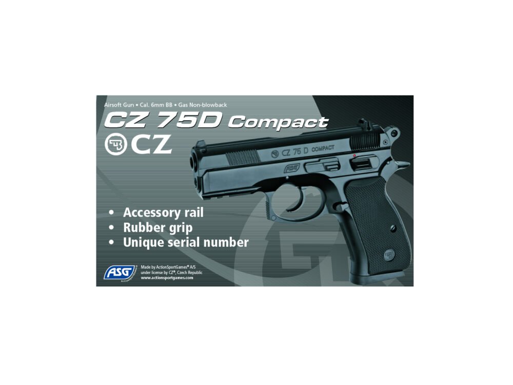 ASG CZ 75D Compact GNB Pistol (Fixed Slide) - Black