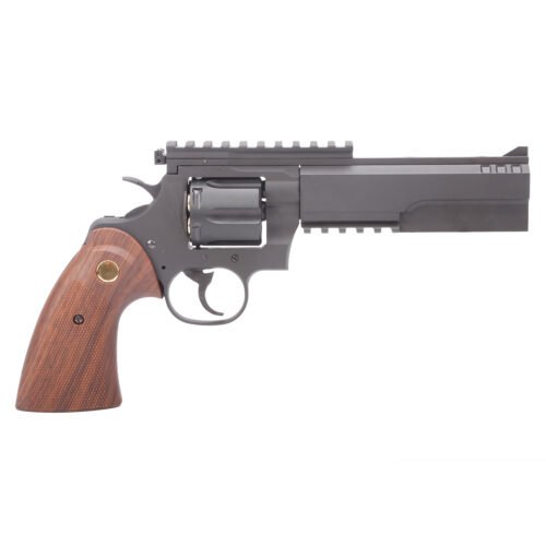 King Arms PYTHON 357 EVIL V2 Gas Revolver - Grey / Wood