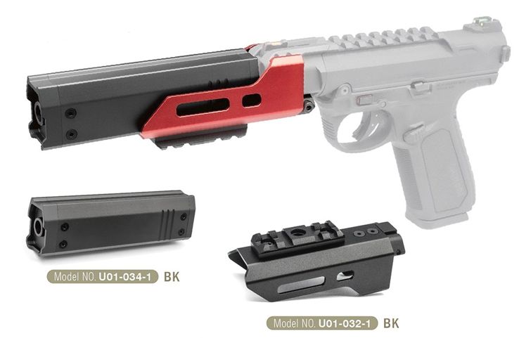 52173 AA CNC Aluminum M-LOK Handguard w Rail for AAP-01 - Black