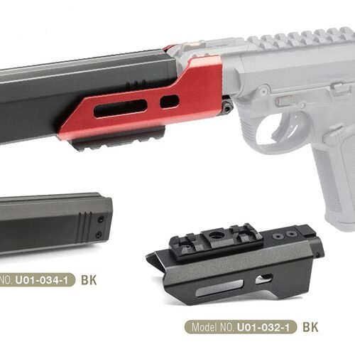 AA CNC Aluminum M-LOK Handguard w Rail for AAP-01 - Red