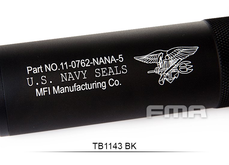 FMA U.S. Navy Seals Type Silencer 35x198 mm - Black