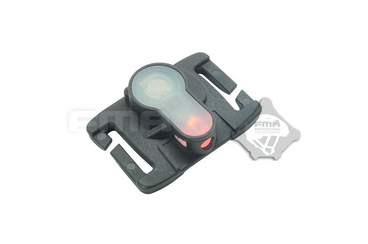 FMA MOLLE System Strobe Light Dark Earth, Black Case - Red