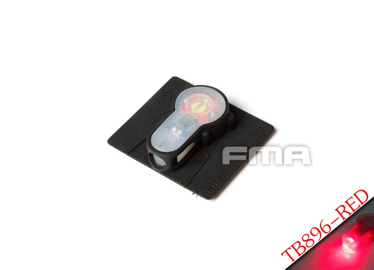 FMA VELCRO System Strobe Light, Black Case - Red