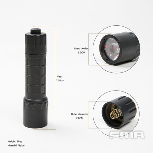 FMA 2020 LED Tactical Flashlight - Black