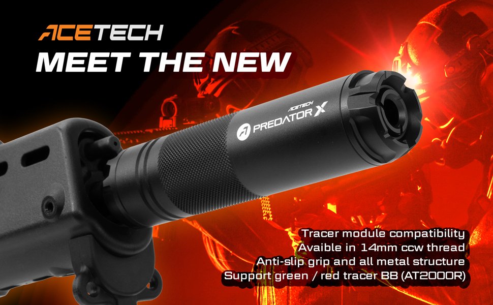 AceTech PREDATOR X (AT2000R) Tracer Suppressor - Black