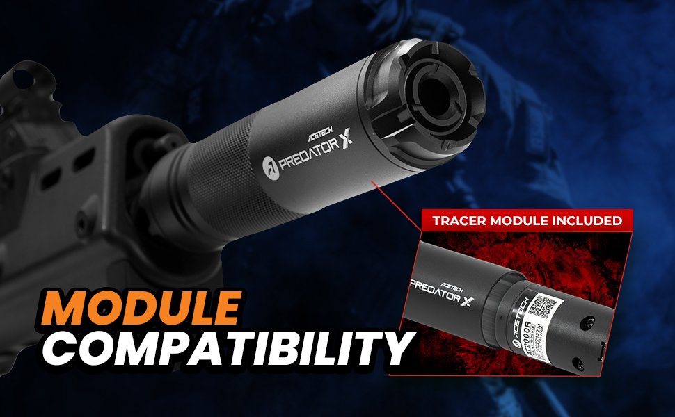 AceTech PREDATOR X (AT2000R) Tracer Suppressor - Black