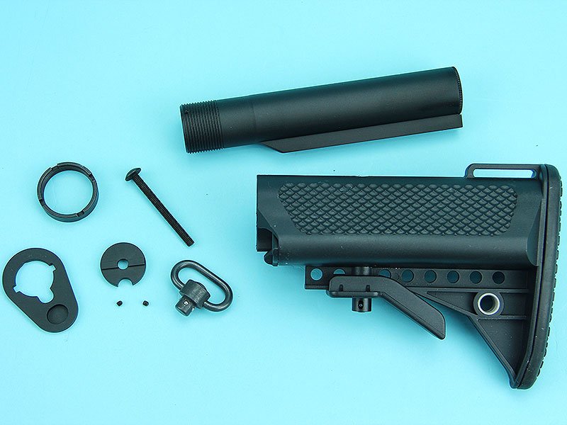 M4A1 Extended Battery Crane Type Buttstock Ball Ball (Black)