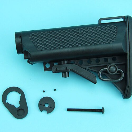 M4A1 Extended Battery Crane Type Buttstock Ball Ball (Black)