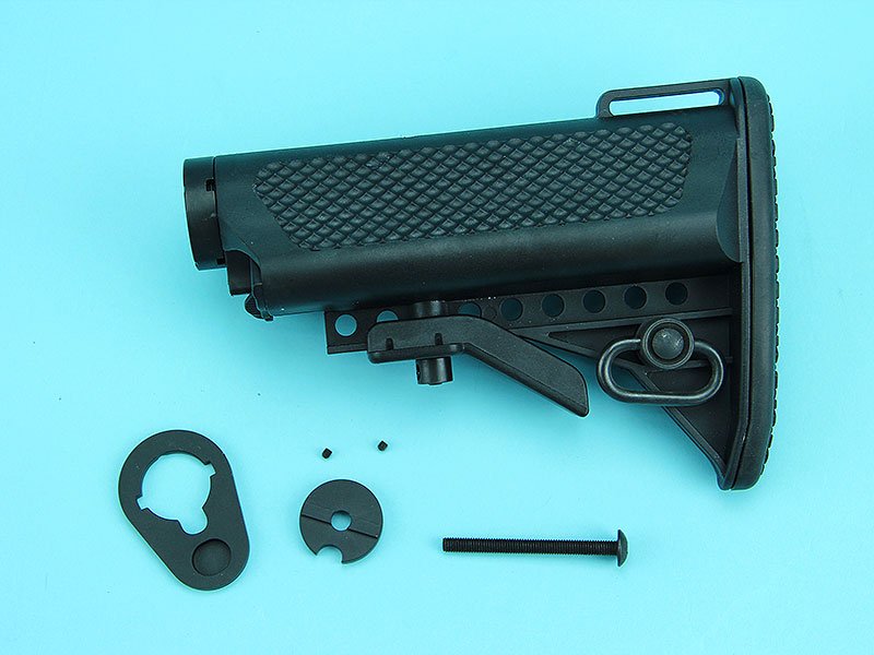 M4A1 Extended Battery Crane Type Buttstock Ball Ball (Black)