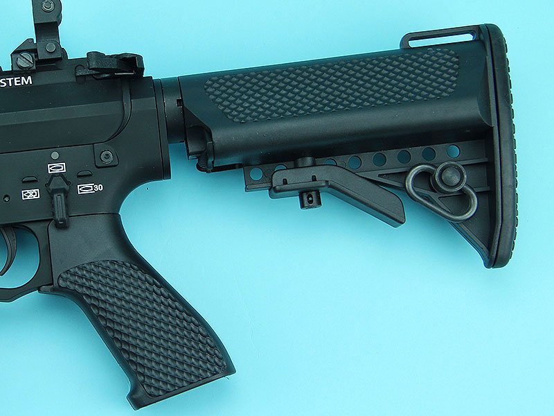 M4A1 Extended Battery Crane Type Buttstock Ball Ball (Black)