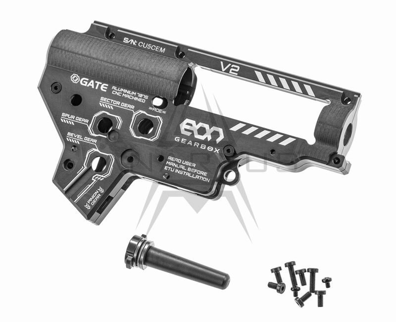 GATE CNC Aluminium Gearbox EON V2 ( 8 mm) - Gray