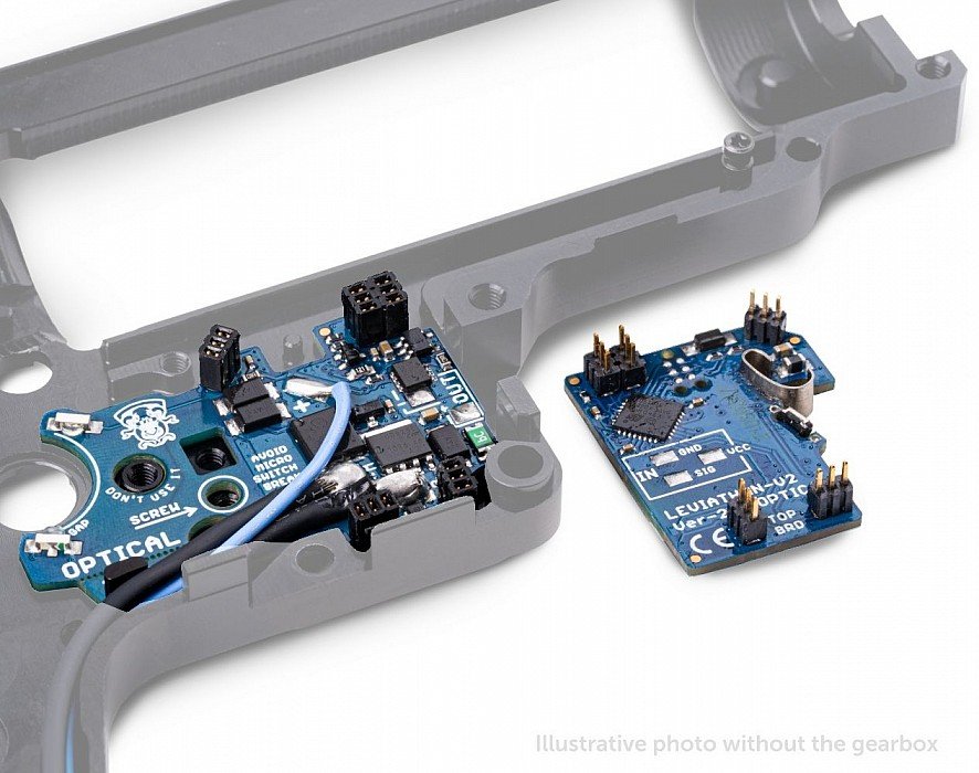 JeffTron LEVIATHAN V2 Optical (rear wired)  plus  CNC CURVED Trigger - Black