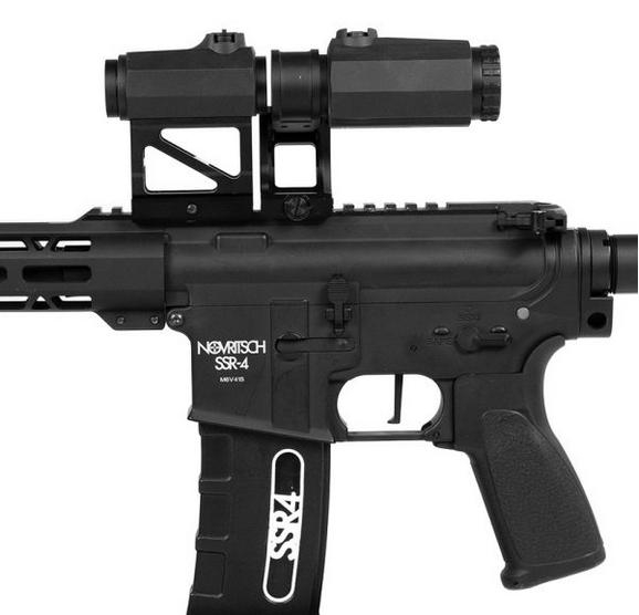 Novritsch High Flip-Up Mount for 30mm Magnifier - Black