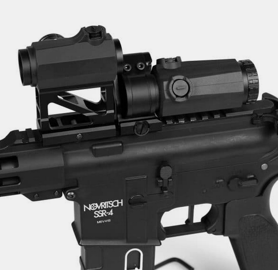 Novritsch High Flip-Up Mount for 30mm Magnifier - Black