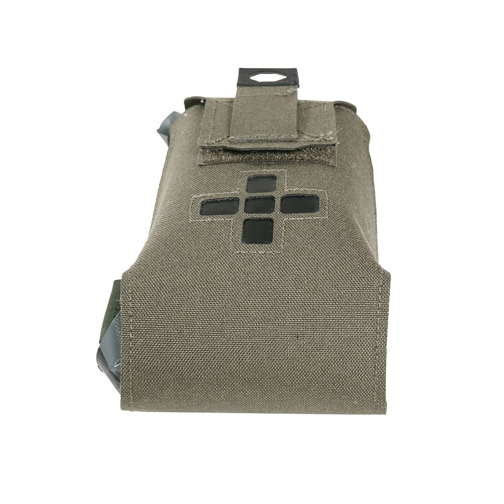 WAS Small Horizontal IFAK Medic Pouch Laser-Cut - Ranger Green