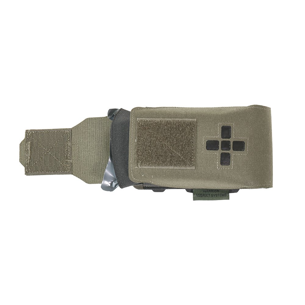 WAS Small Horizontal IFAK Medic Pouch Laser-Cut - Ranger Green