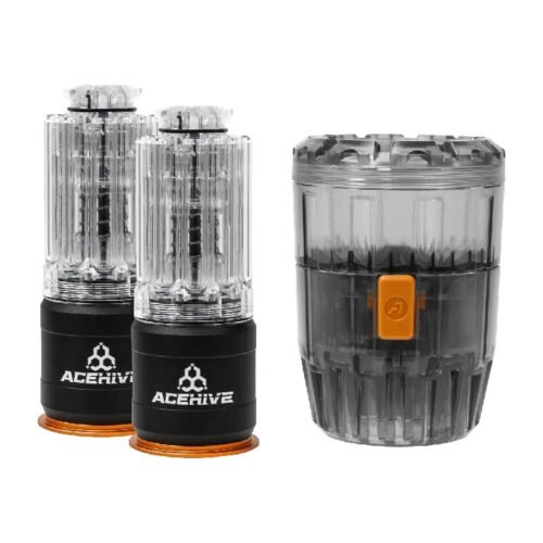 AceTech AceHive 40mm Gas Grenades, 80 BBs (2 pcs) and SPAWNER Loader - Transparent