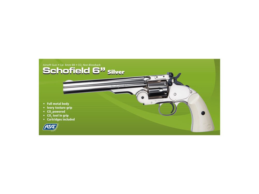 ASG Schofield 6" Gas Revolver - Silver / Ivory