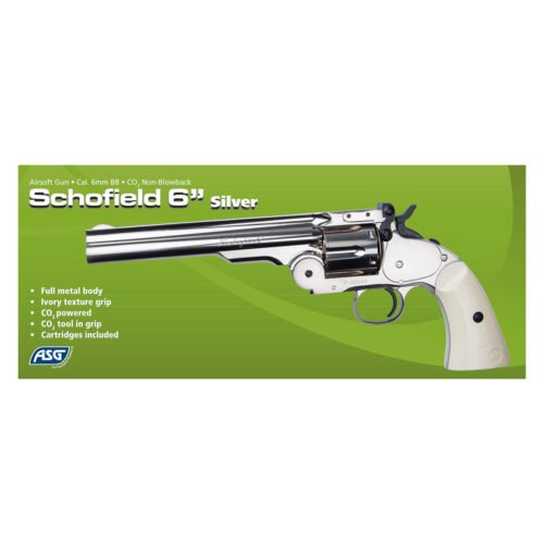 ASG Schofield 6" Gas Revolver - Silver / Ivory