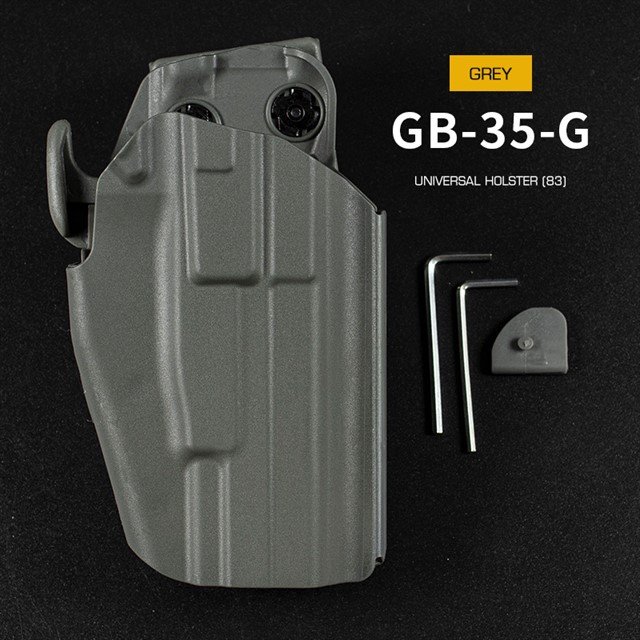 WST Universal Belt Holster GB35 for Full Size Pistols, Right Hand - Grey