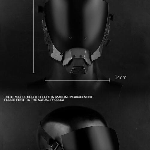 WST Cyberpunk Mask with Anti-Fog Visor - Black