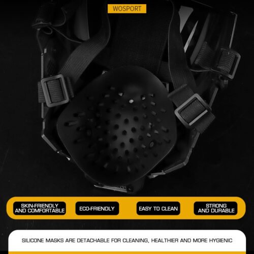 WST Cyberpunk Mask with Anti-Fog Visor - Black