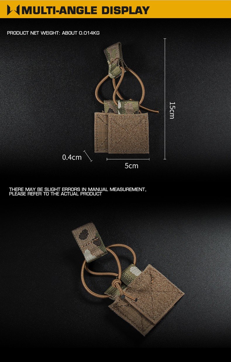 Fastener with velcro for open pouch - MC Black