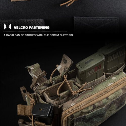 Fastener with velcro for open pouch - MC