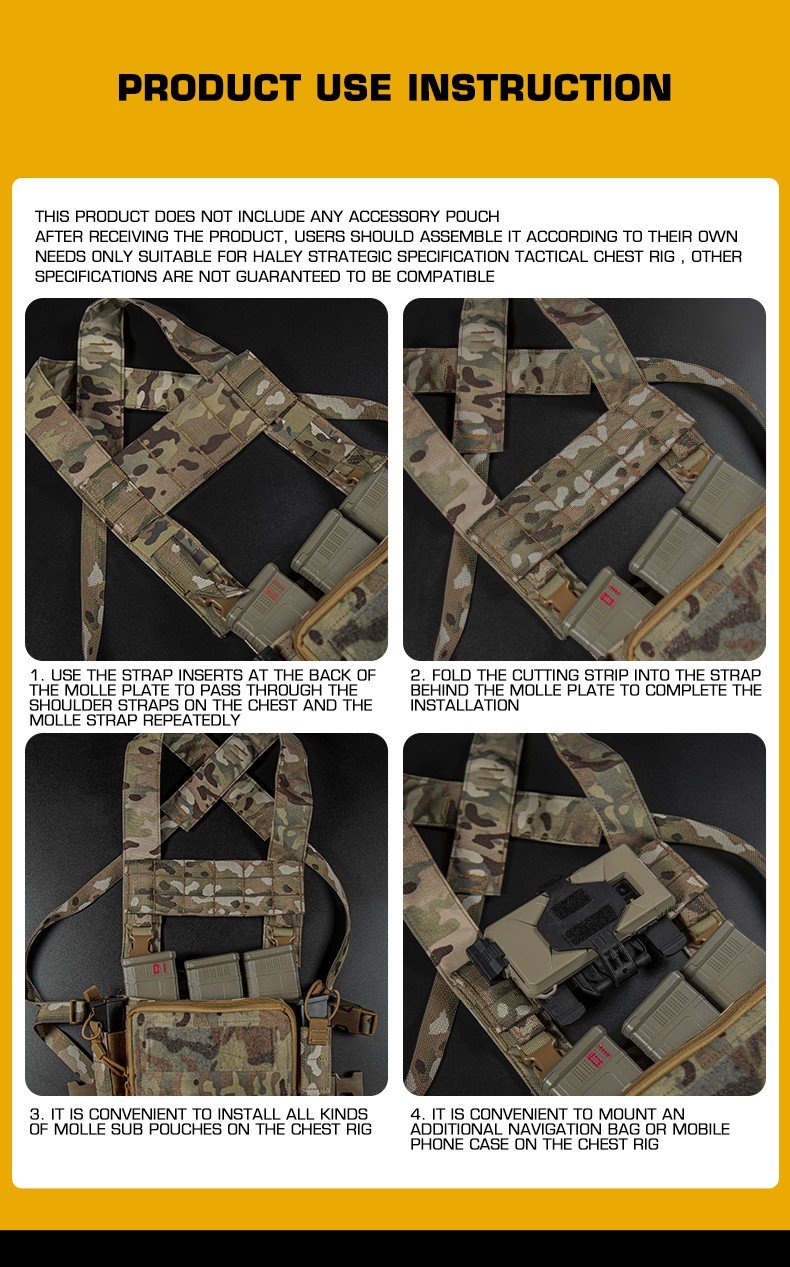 Chest Rig Molle Expansion panel - Black