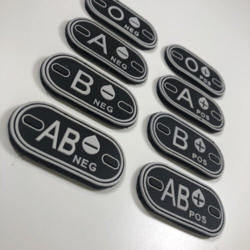 Blood patch B NEG - TYPE D - black/white