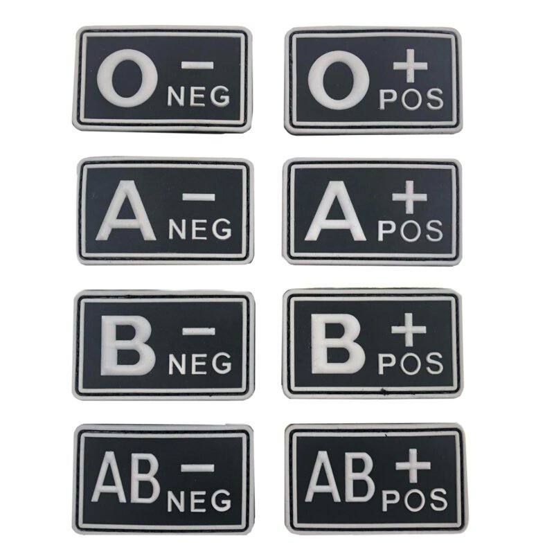 Blood patch AB POS - TYPE B - black/white