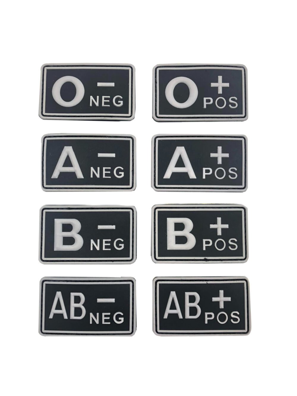 Blood patch B NEG - TYPE B - black/white
