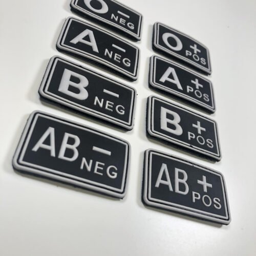 Blood patch B NEG - TYPE B - black/white