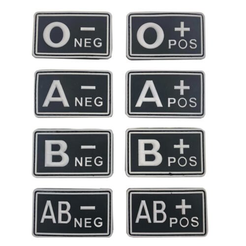 Blood patch B POS - TYPE B - black/white