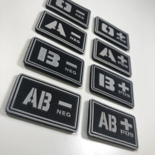 Blood patch AB POS - TYPE A - black/white