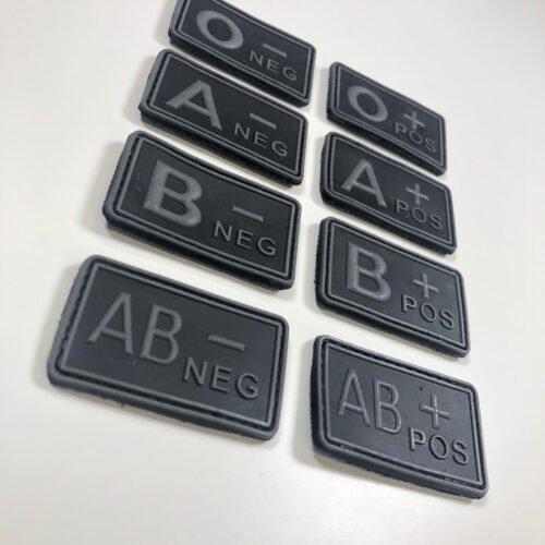 Blood patch B POS - TYPE A - black/grey