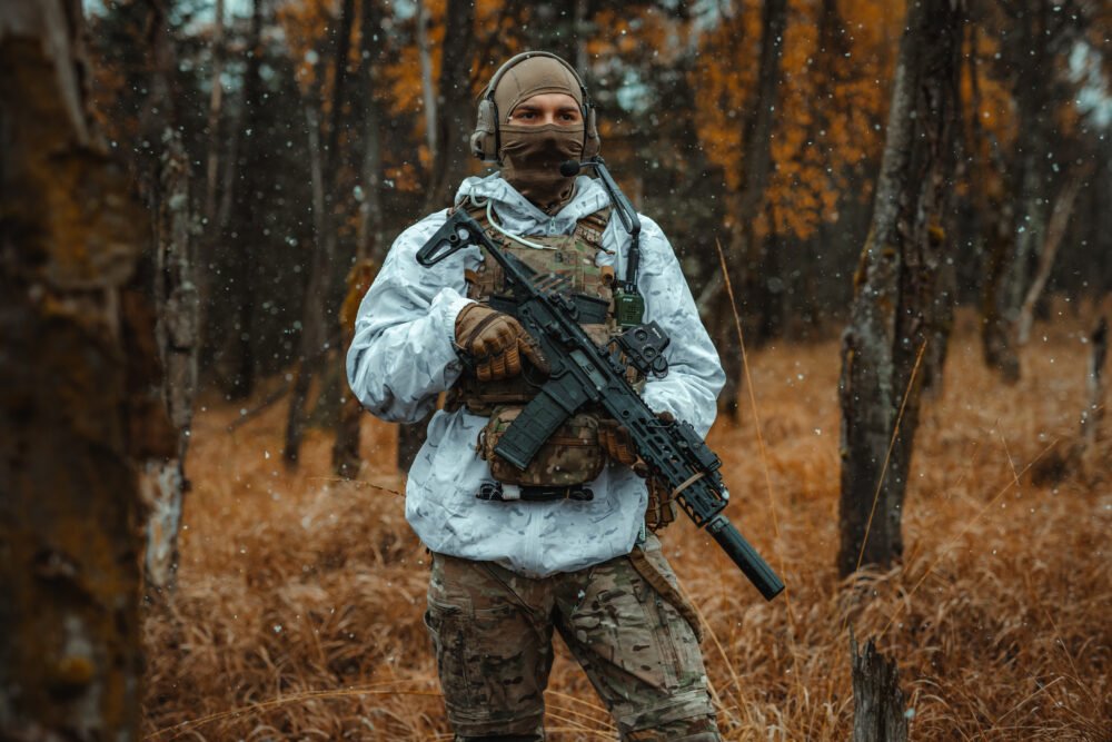 Winter camouflage waterproof coverall Gen. 2 - set