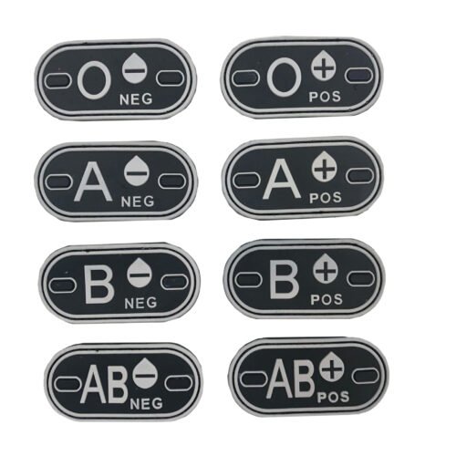 Blood patch 0 POS - TYPE D - black/white