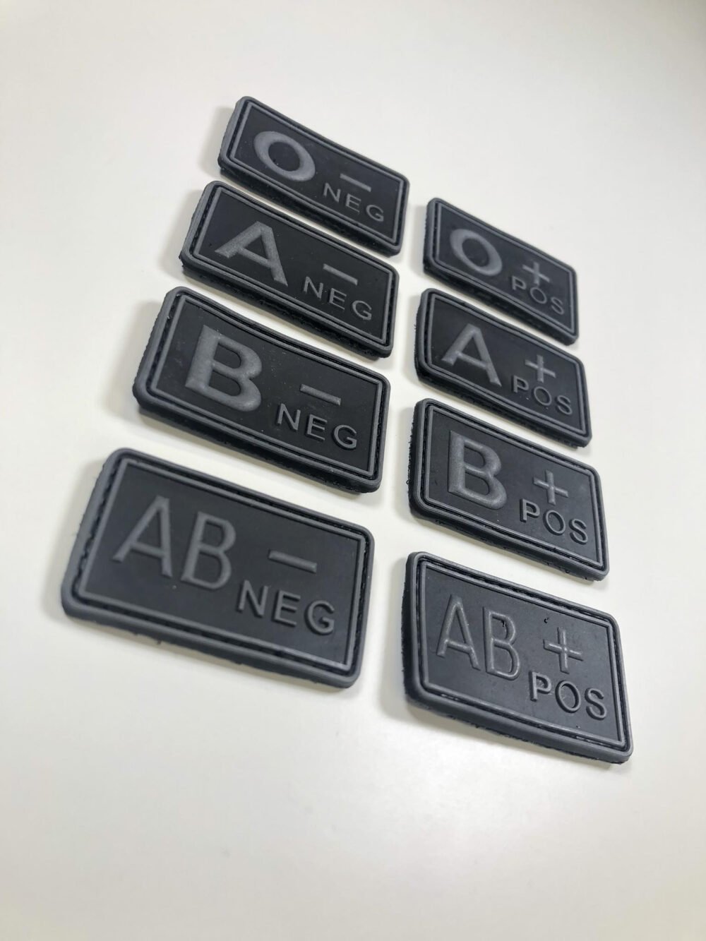 Blood patch B NEG - TYPE A - black/grey