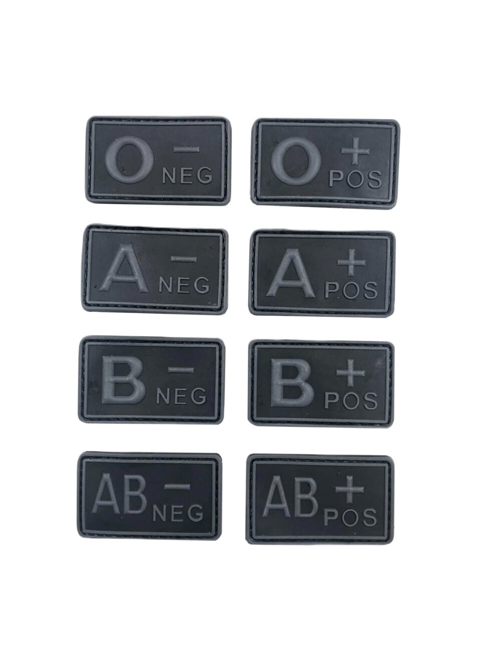 Blood patch 0 NEG - TYPE A - black/grey