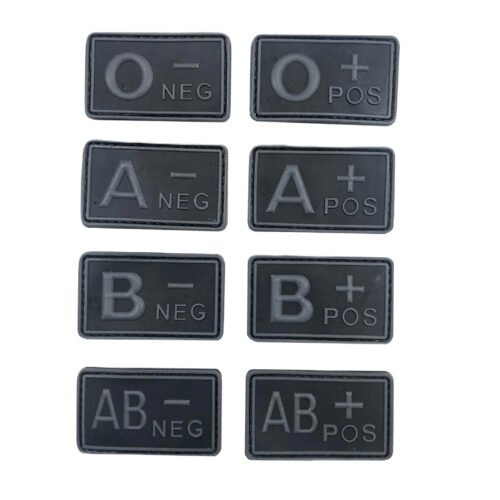 Blood patch 0 NEG - TYPE A - black/grey