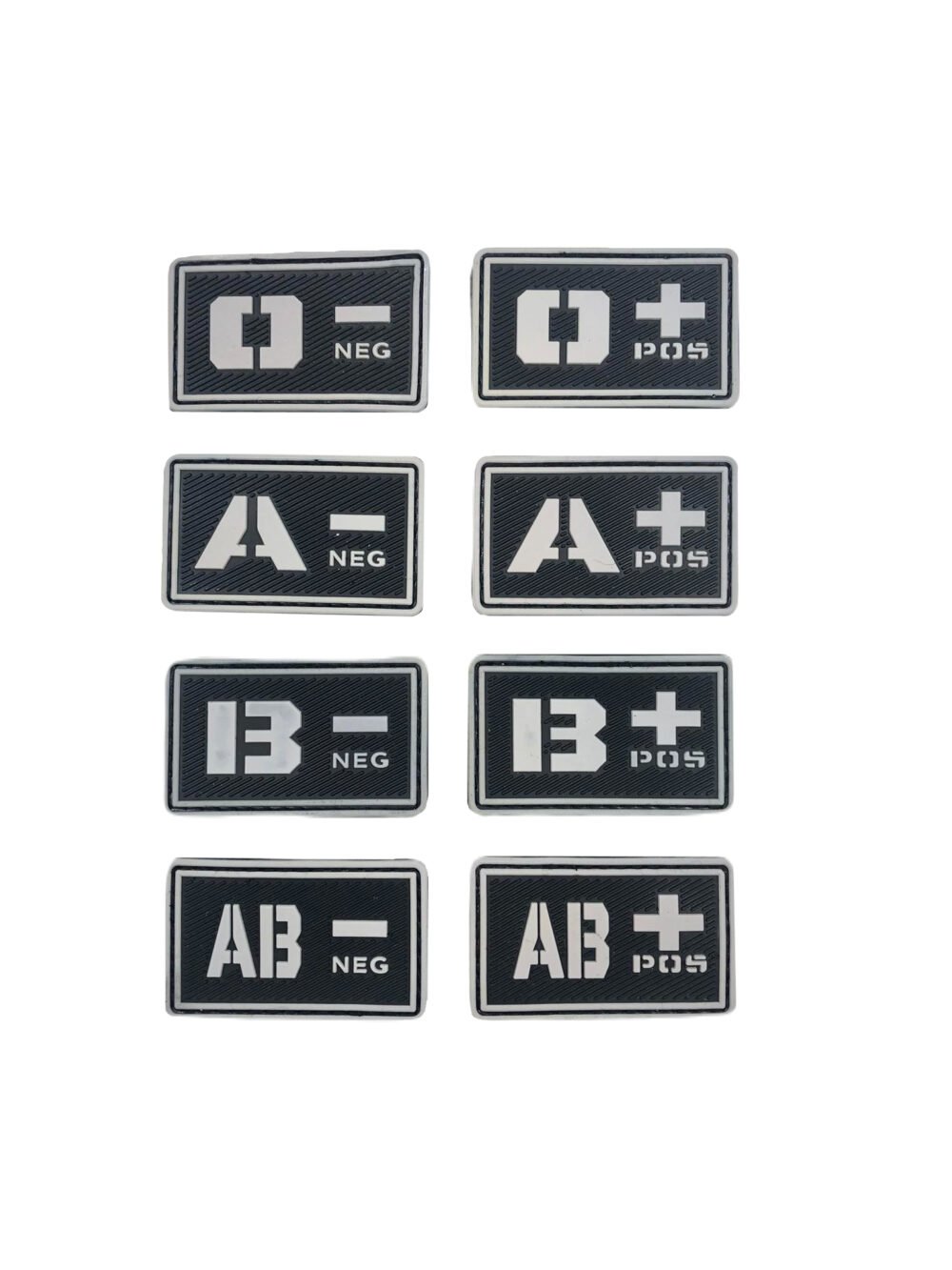 Blood patch B NEG - TYPE A - black/white