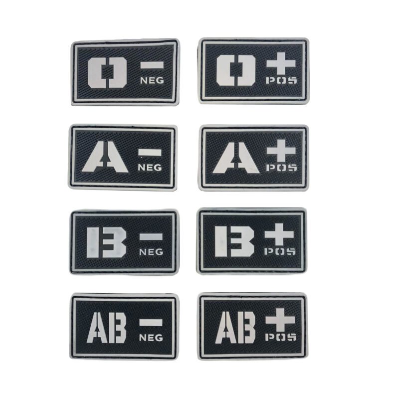 Blood patch B NEG - TYPE A - black/white