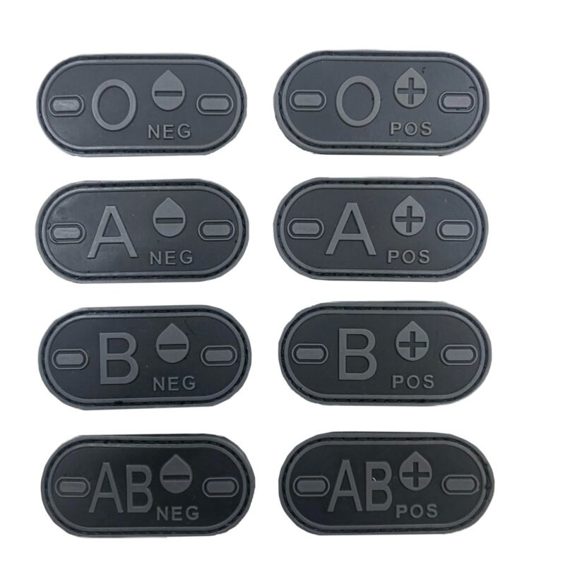 Blood patch AB POS - TYPE D - black/grey