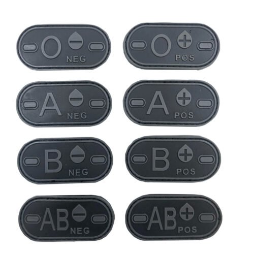 Blood patch B NEG - TYPE D - black/grey